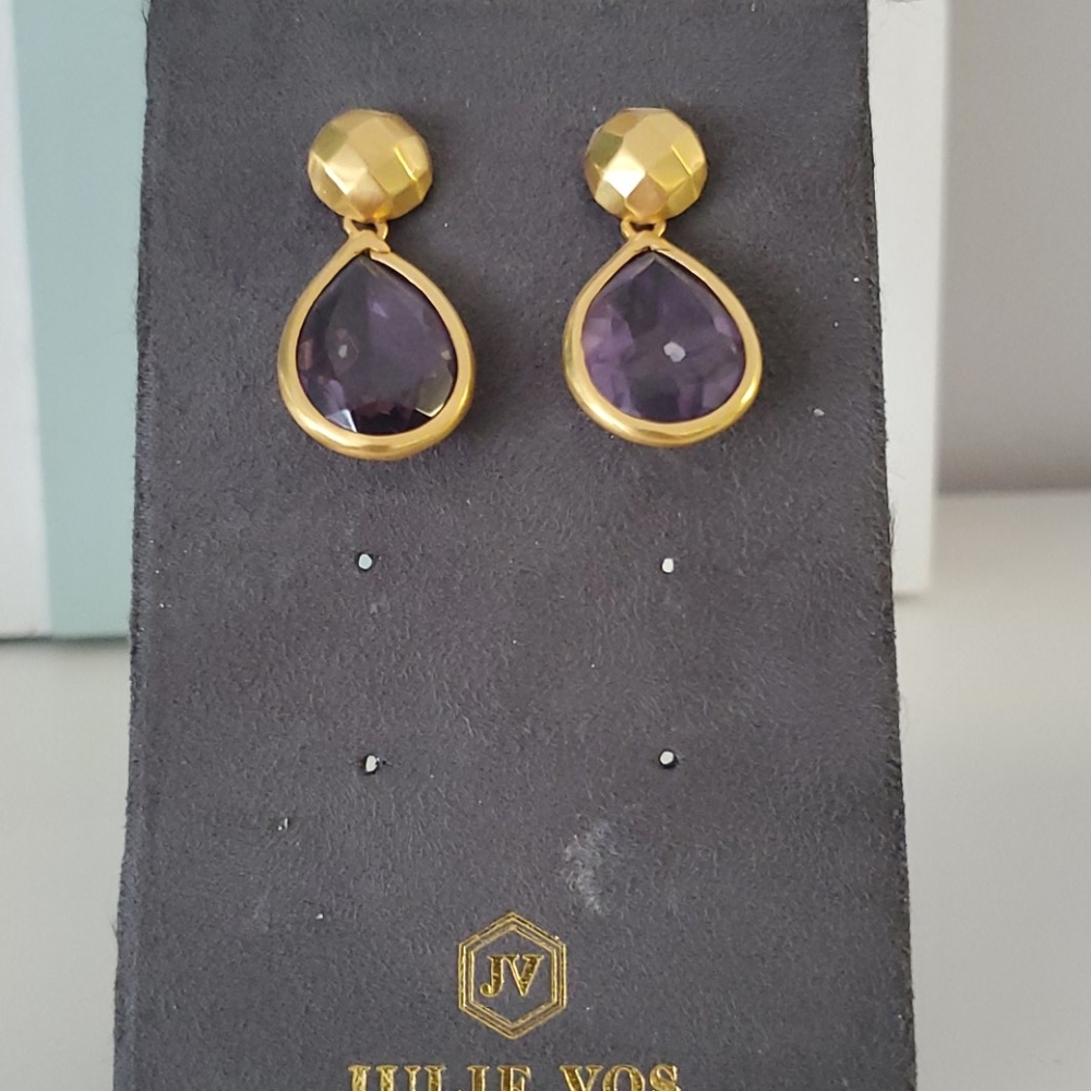 Julie Vos amerhyst earrings